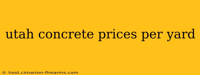 utah concrete prices per yard