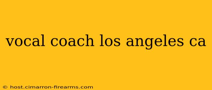 vocal coach los angeles ca