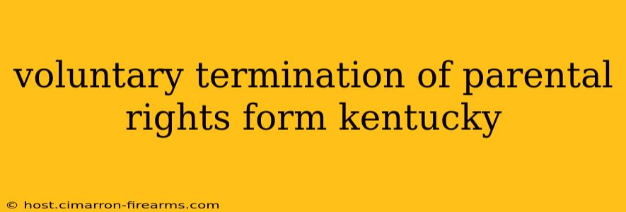 voluntary termination of parental rights form kentucky