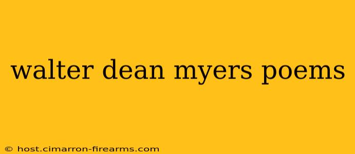 walter dean myers poems