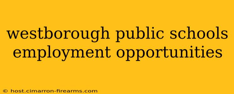 westborough public schools employment opportunities