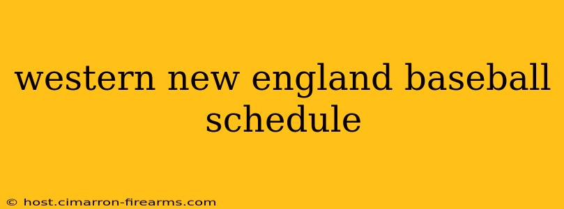 western new england baseball schedule