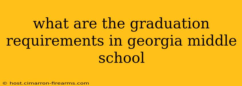 what are the graduation requirements in georgia middle school