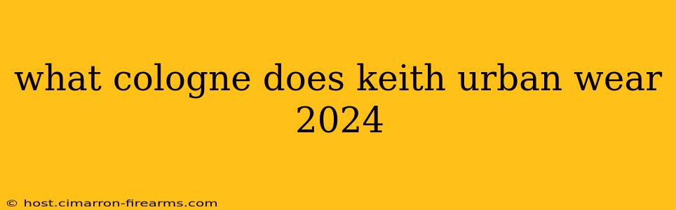 what cologne does keith urban wear 2024