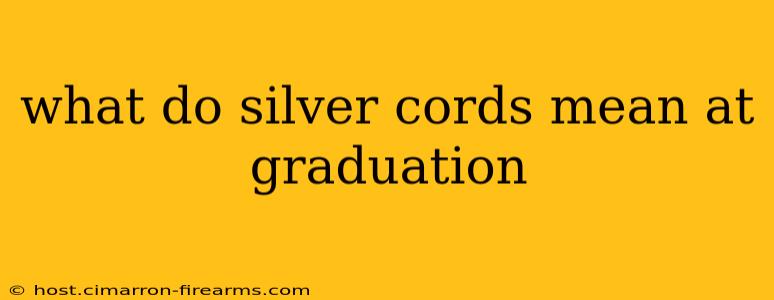 what do silver cords mean at graduation