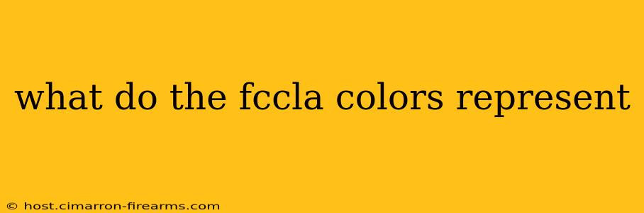 what do the fccla colors represent