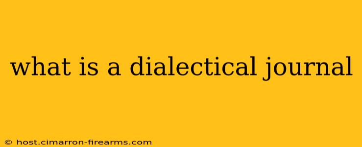 what is a dialectical journal