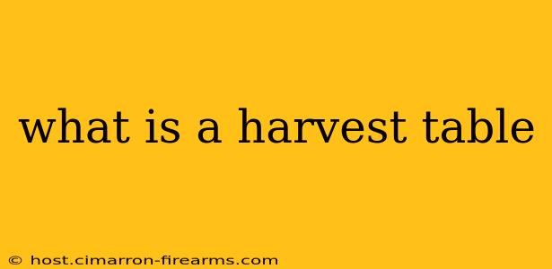 what is a harvest table