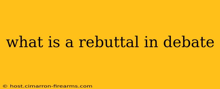 what is a rebuttal in debate