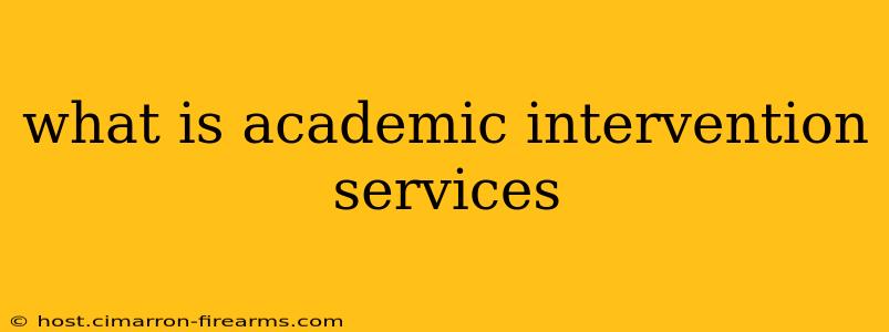 what is academic intervention services