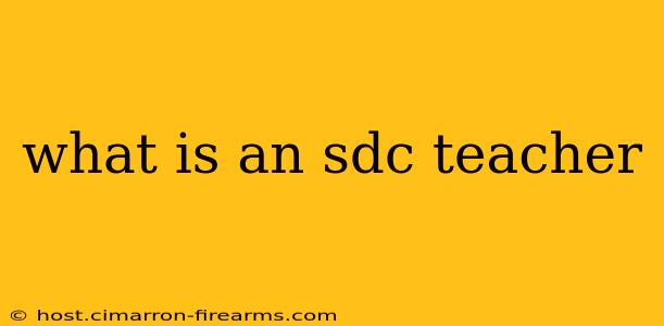 what is an sdc teacher