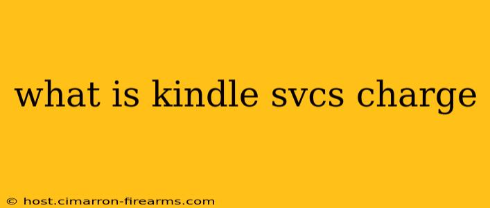 what is kindle svcs charge