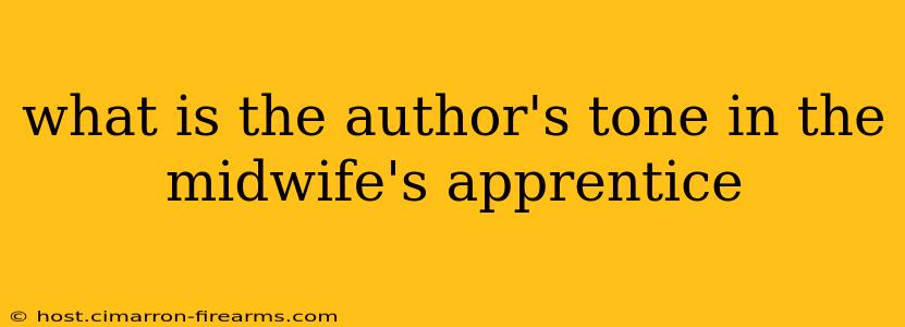 what is the author's tone in the midwife's apprentice