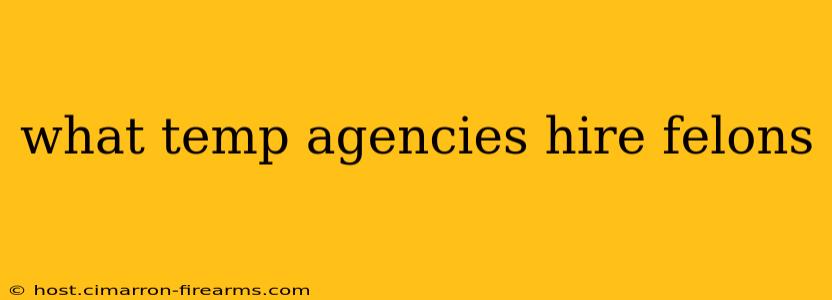 what temp agencies hire felons