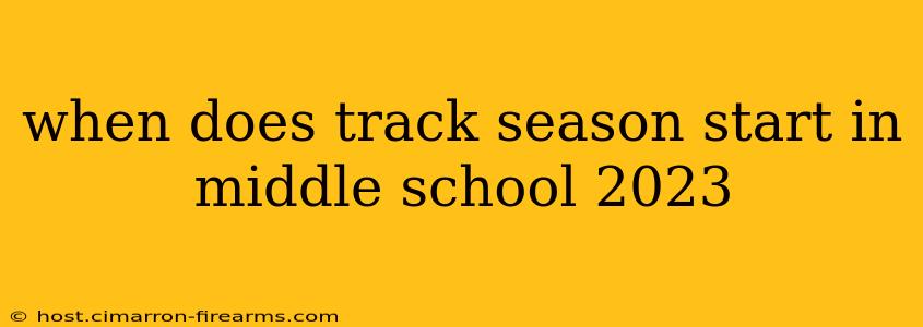 when does track season start in middle school 2023