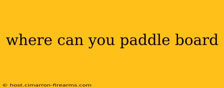 where can you paddle board