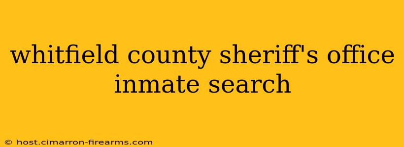 whitfield county sheriff's office inmate search