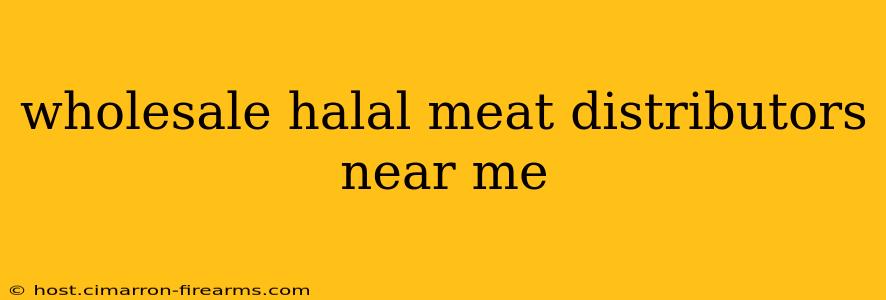 wholesale halal meat distributors near me