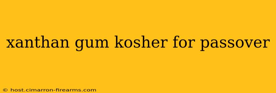 xanthan gum kosher for passover