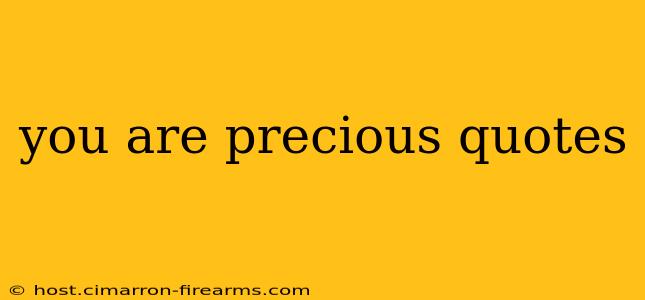 you are precious quotes