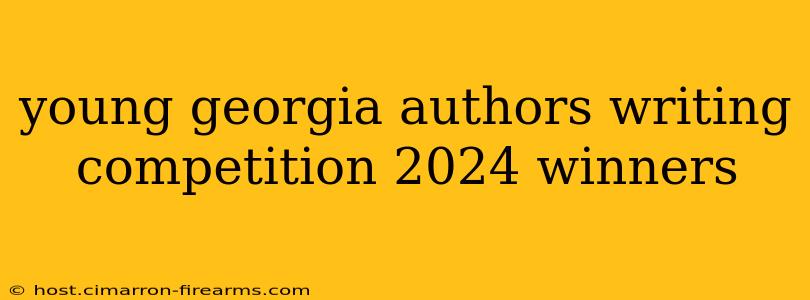 young georgia authors writing competition 2024 winners